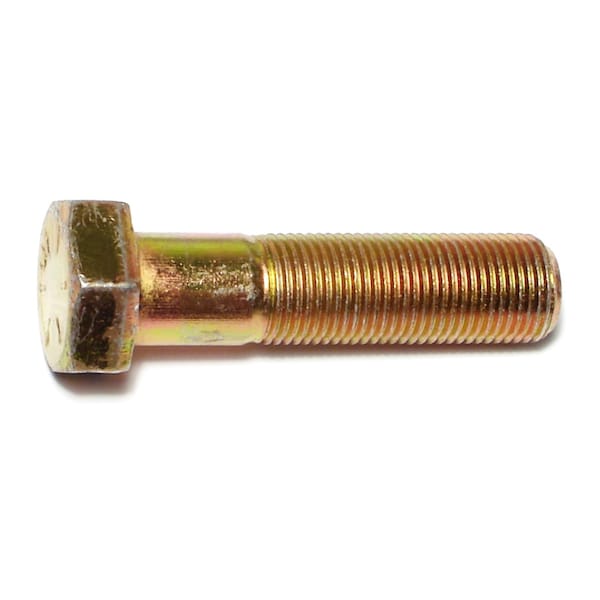 Midwest Fastener Grade 8, 5/8"-18 Hex Head Cap Screw, Zinc Yellow Steel, 2-1/2 in L, 10 PK 00913 - main
